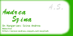 andrea szina business card